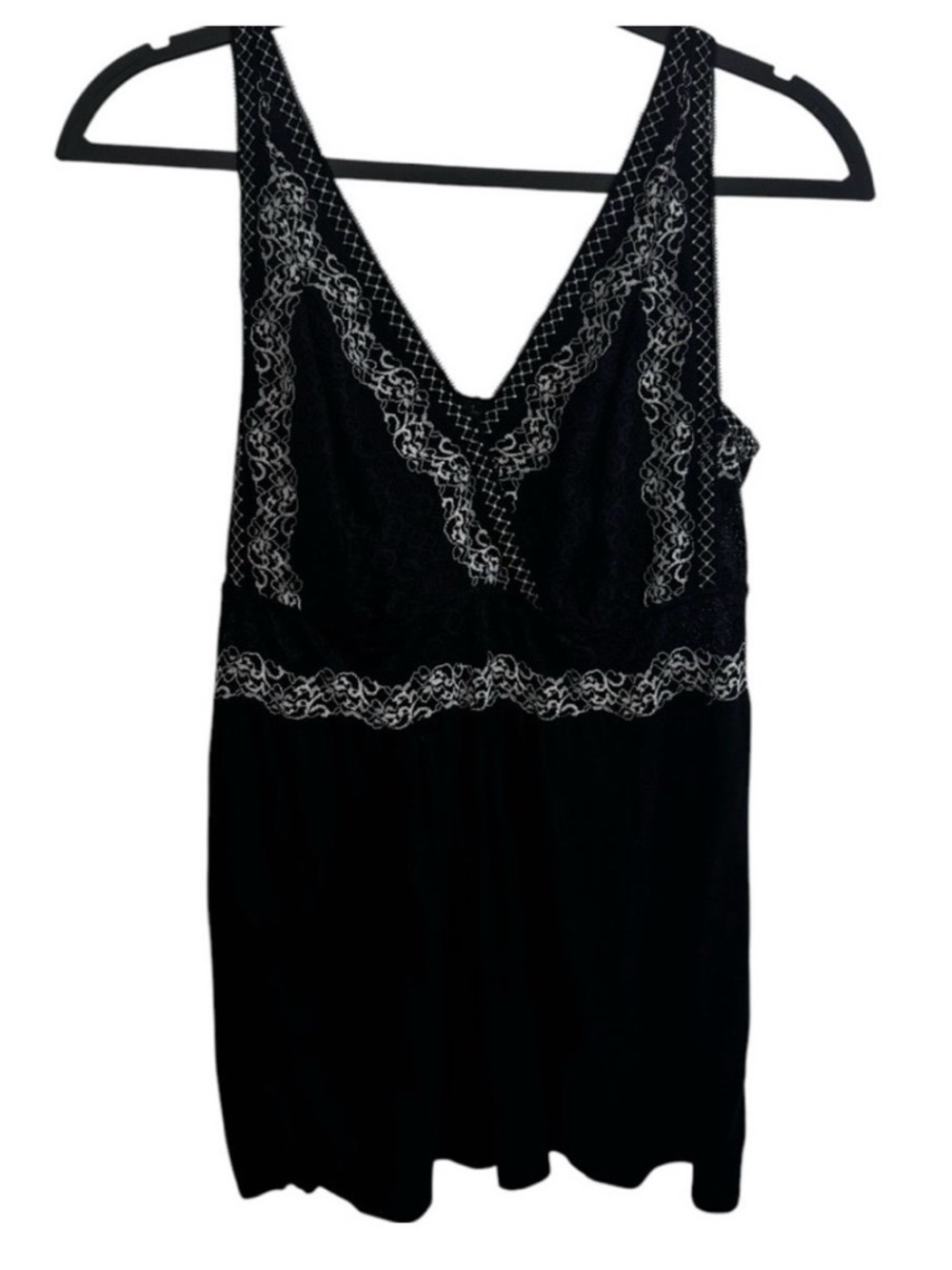 Soma Cool Nights Black Lace babydoll Nightgown - Picture 4 of 5